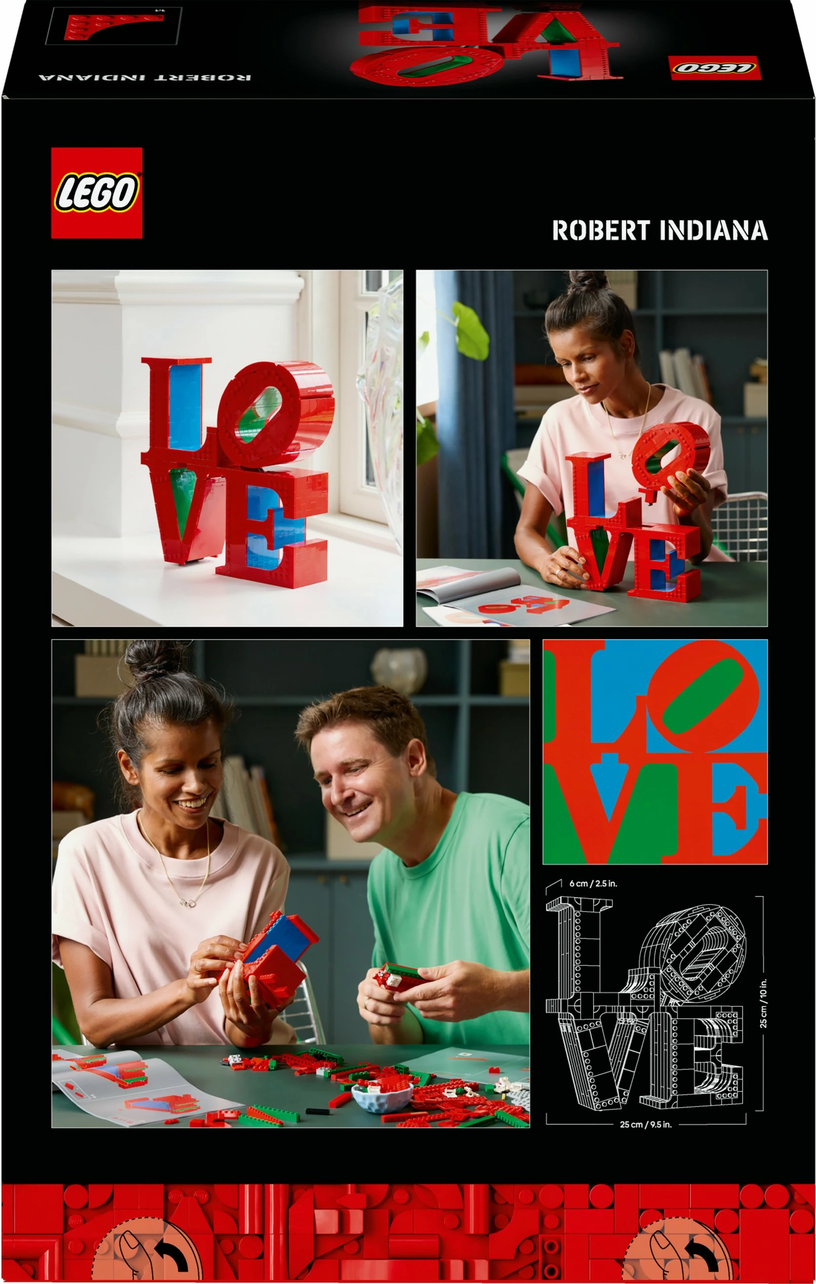 Umetniški set LOVE, LEGO Art 31214, večbarven