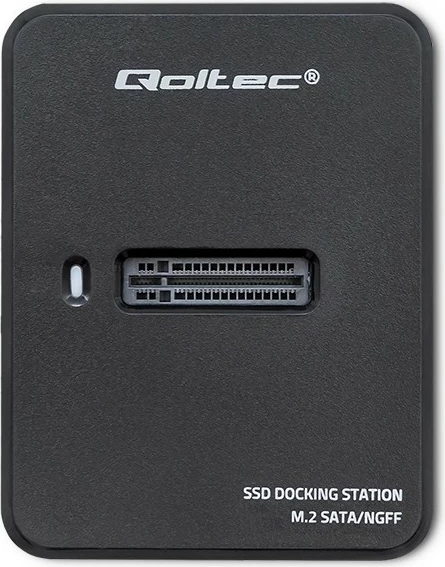 Postaja za dokiranje za SSD M.2 SATA Qoltec 50314, USB 3.1, črna