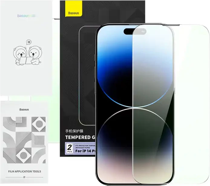 Zaščitno steklo Baseus Crystal Series za iPhone 14 Pro, z filtrom za zaščito oči