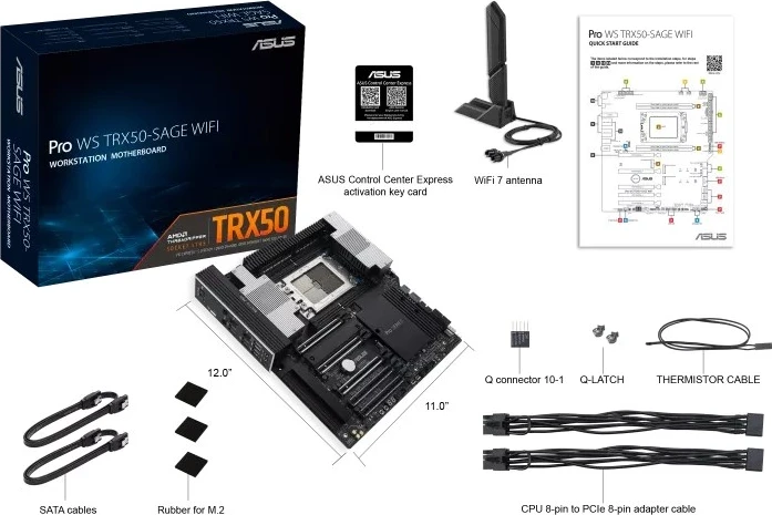 Plošča matična ASUS Pro WS TRX50-SAGE WIFI, Socket sTR5, SSI CEB