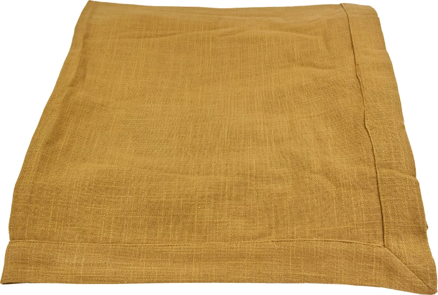 Namizni prt gorčične barve, bombaž, 240x140 cm