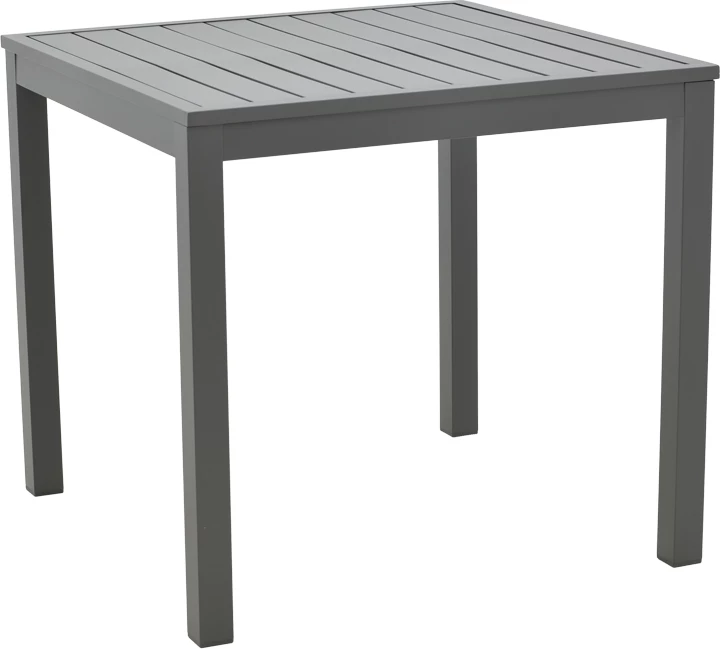 Set jedilne mize in stolov Moly - Kliton I, aluminij in tekstilen, antracit, 80x80x74 cm, 5 kosov