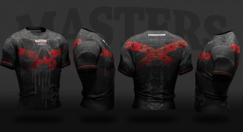 Trenirna majica za moške Masters, črna