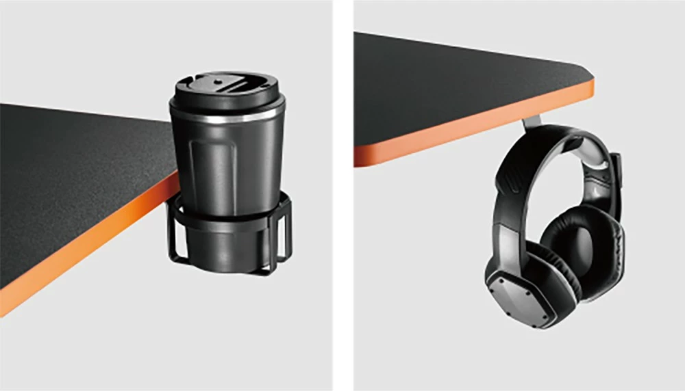 Gaming miza z dvignjeno polico za monitor Maclean RS170, črna