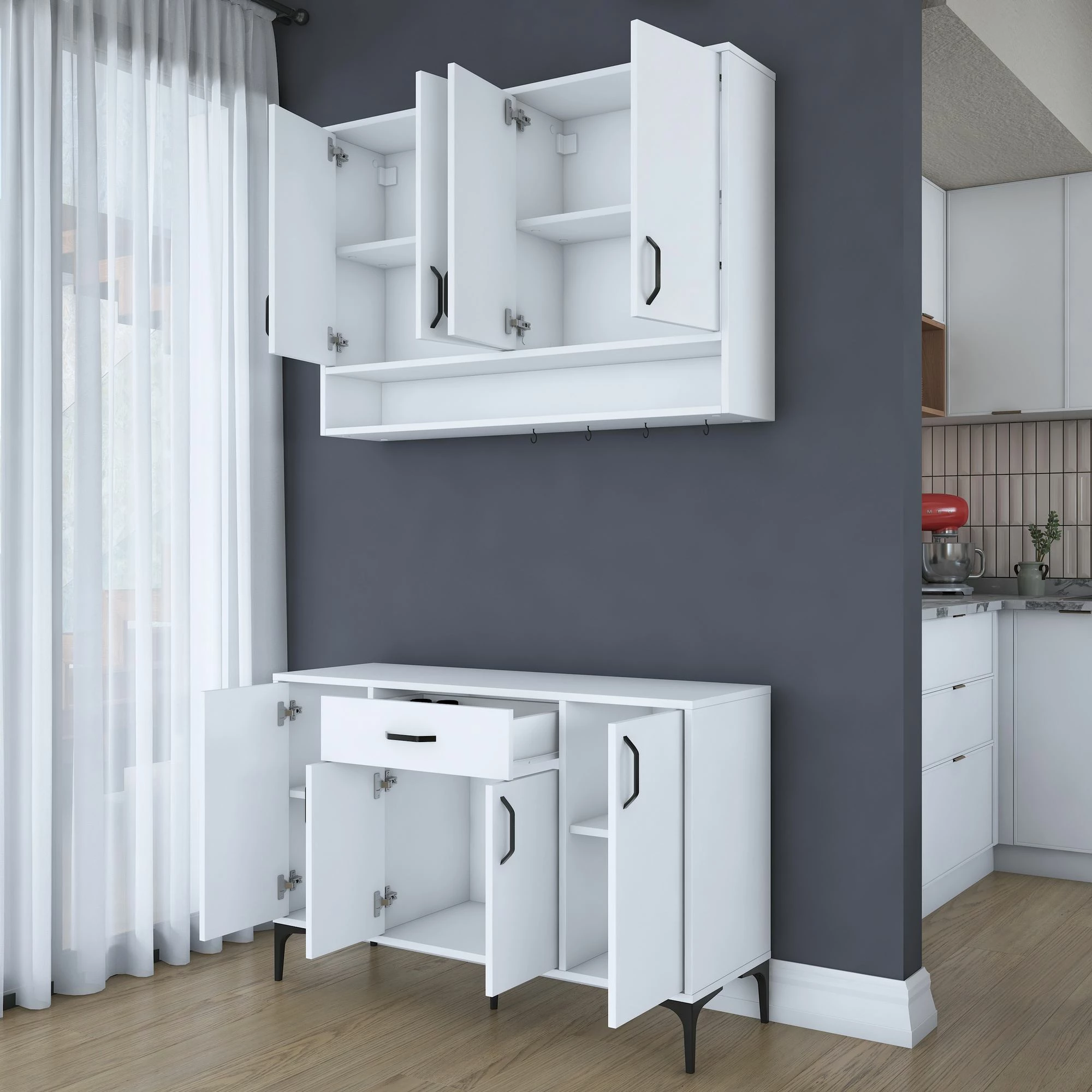 Stojalo za kavo, belo, Skye Decor JE205 - 3824