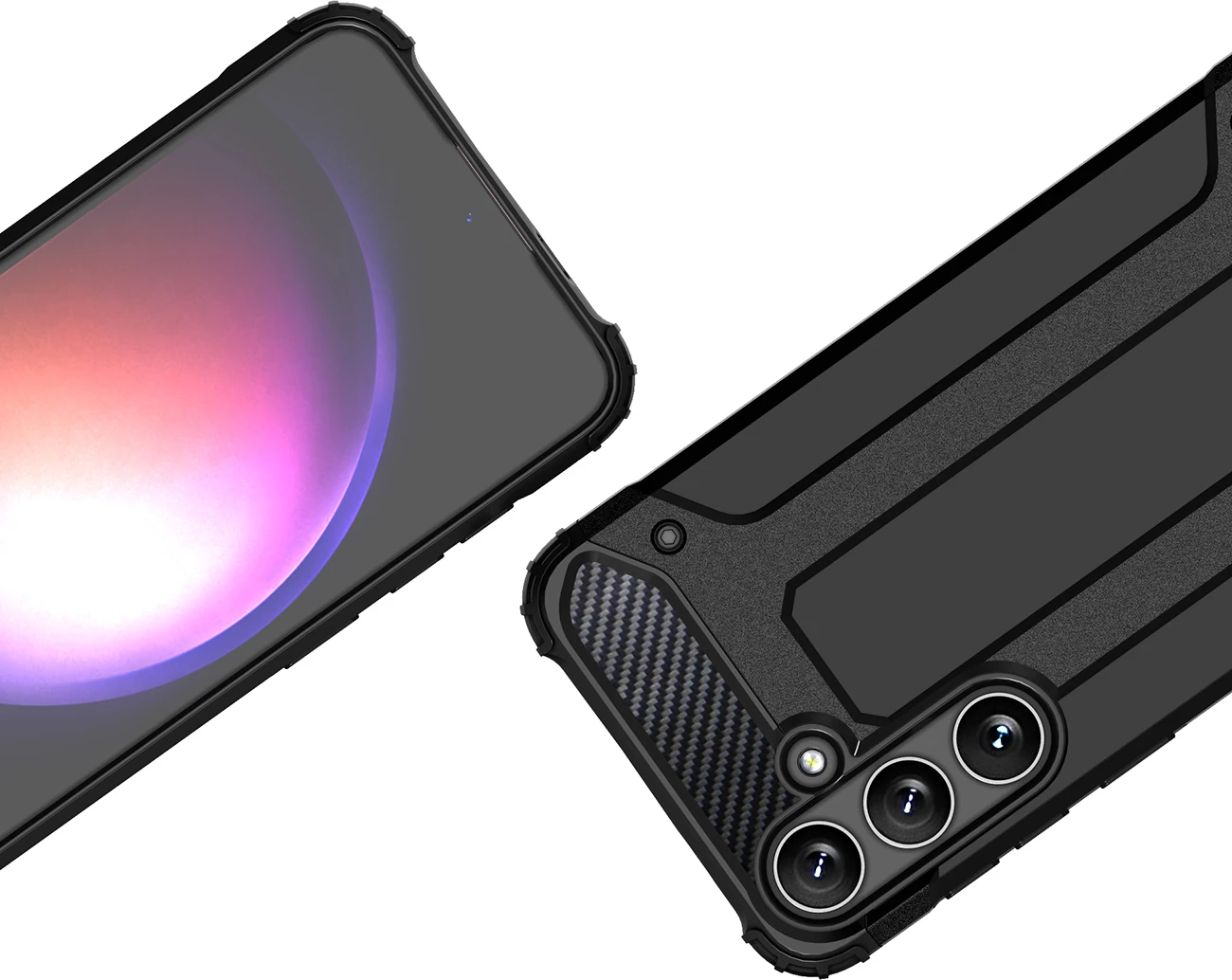 Hibridna zaščita za Samsung Galaxy S24 FE Hurtel, črna