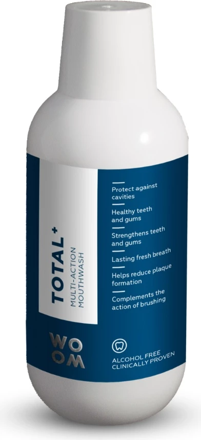 Štiri-delno sredstvo za izpiranje ust Woom Total+ Multi-Action 500 ml