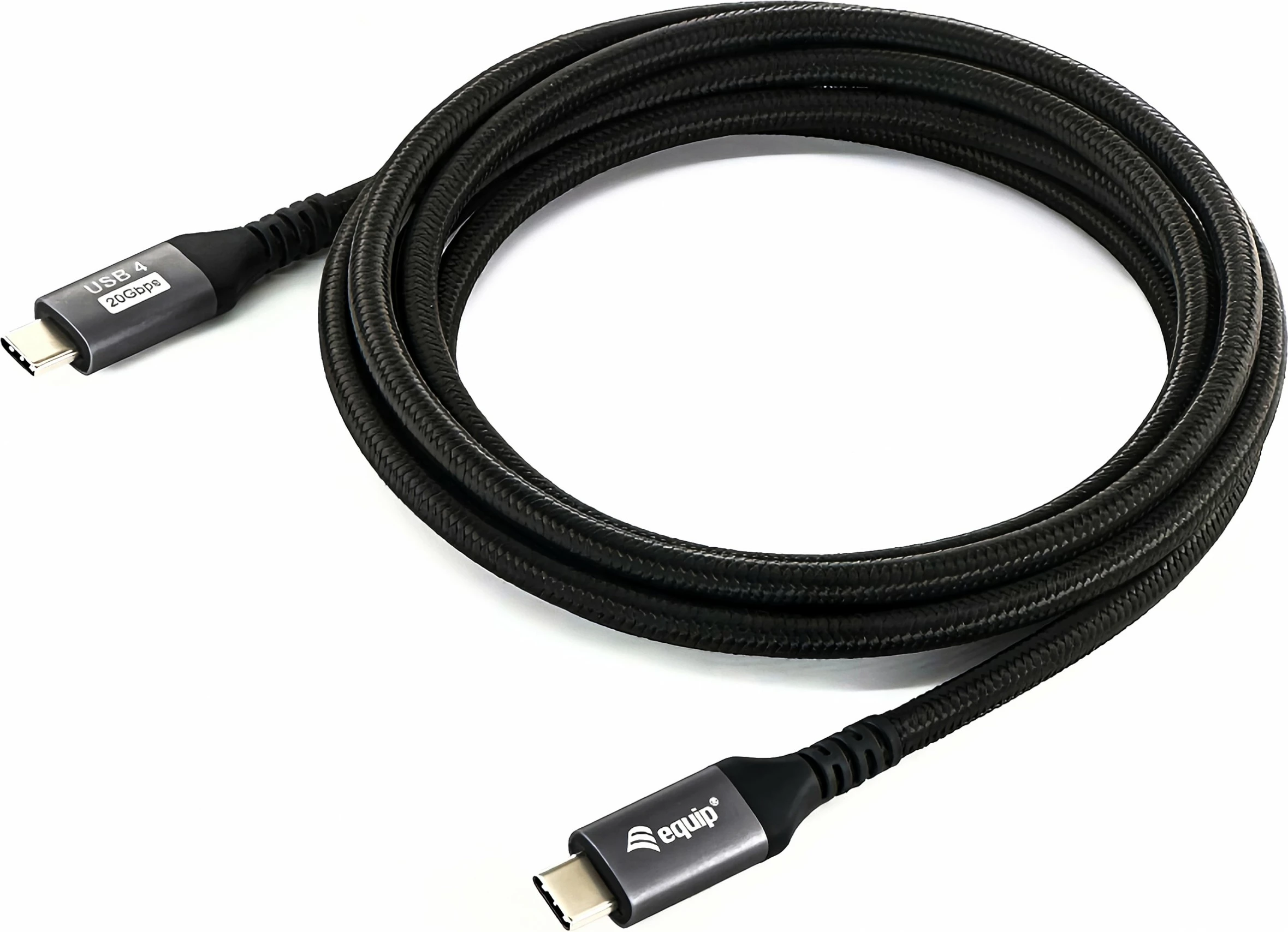 Napreden USB4 Gen 2x2 Type-C na Type-C kabel Equip 128382, 2 m, 20 Gbps, 100 W, črn