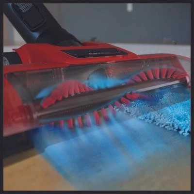 Sesalnik 2-v-1 Einhell TE-SV 18 Li-Solo, brez vrečke, z zamenljivo baterijo, črn/rdeč