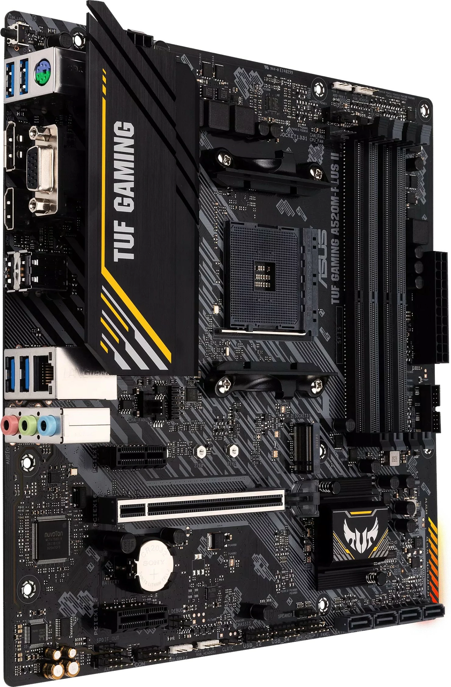Plošča ASUS TUF GAMING A520M-PLUS II, AMD, Socket AM4, DDR4-SDRAM, 128 GB