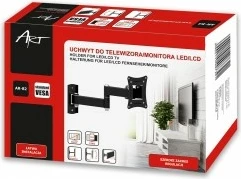 Stenski nosilec za TV/monitor ART RAMT AR-82, 10–27 palcev, 15 kg, kovinski, črn