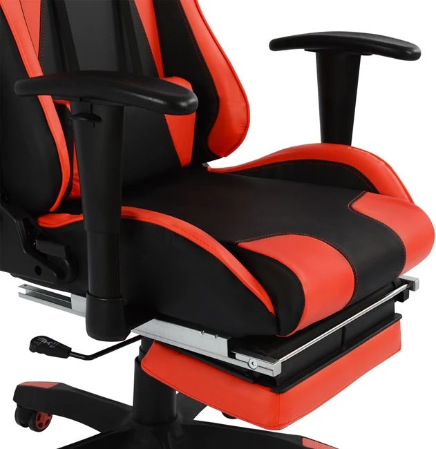 Pisarniški igralni stol FH1063.01 Speed v črno-rdeči barvi s stopalko 68 x 71,5 x 134 cm