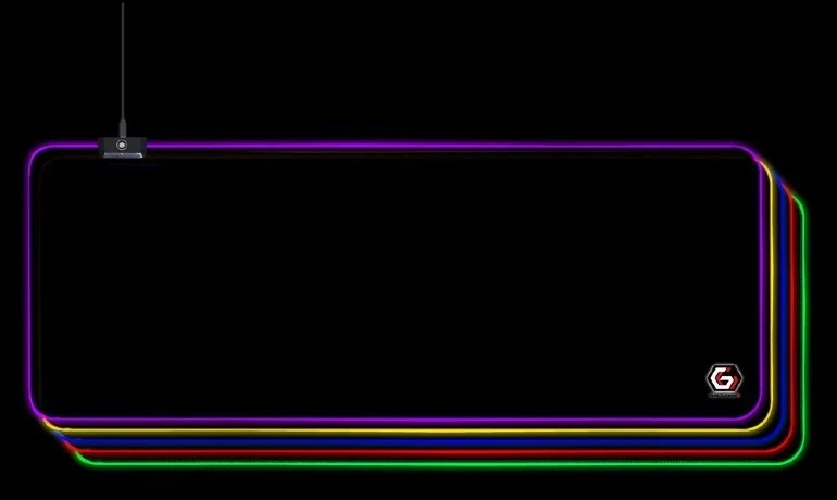 Mauspad Gembird MP-GAMELED-L, črn