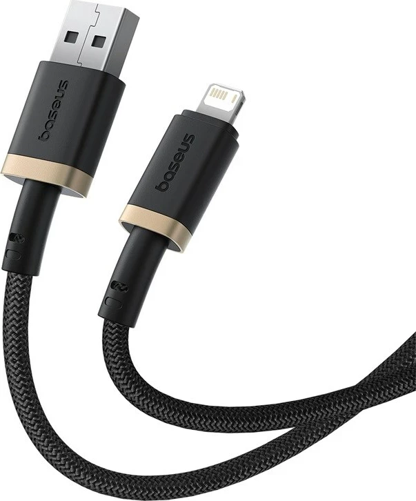Kabel za polnjenje Dura Type A Baseus, 2,4 A, 2 m, črno-zlata