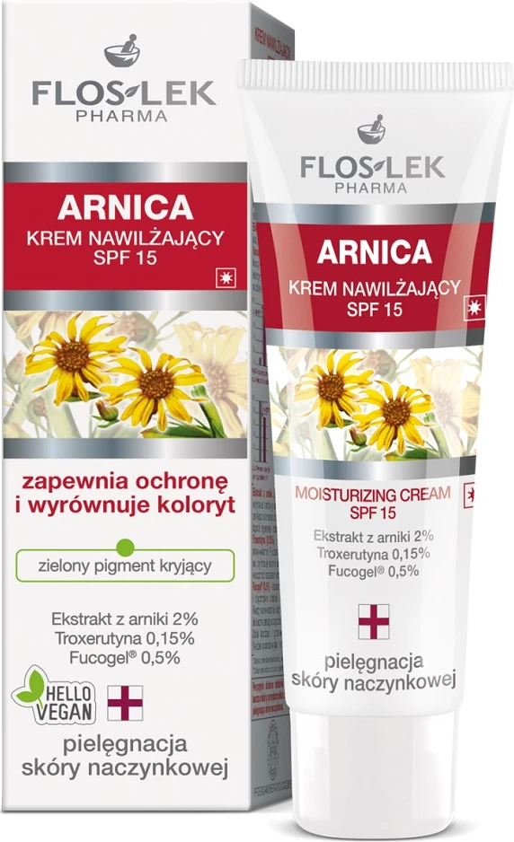 Hidratantna krema za ženske z arnico, SPF15, 50 ml, Floslek Arnica Moisturizing Cream