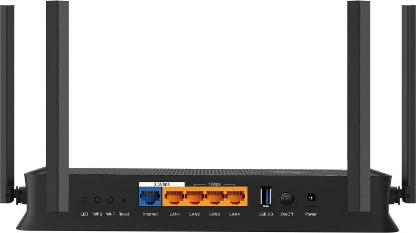 Močan Wi‑Fi 7 usmerjevalnik Archer BE3600, Dual-band, Ethernet LAN, črn