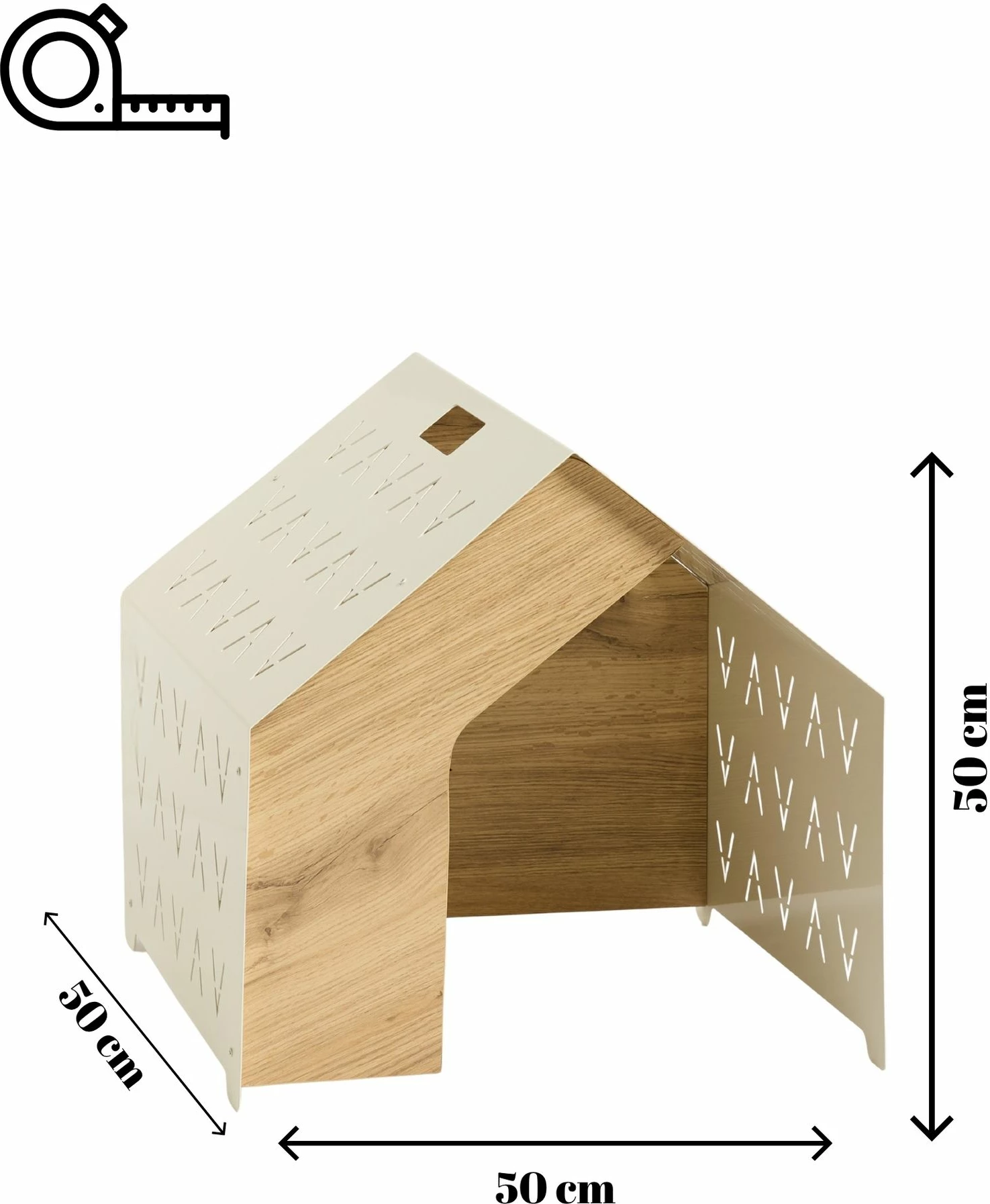 Stranska hiša za hišne ljubljenčke Skye Decor Vidar, kremna