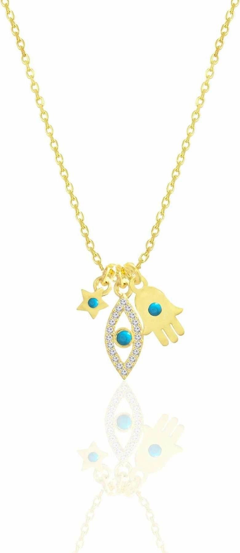 Ogrlica iz srebra Jumeon, zlata, SGTL12665