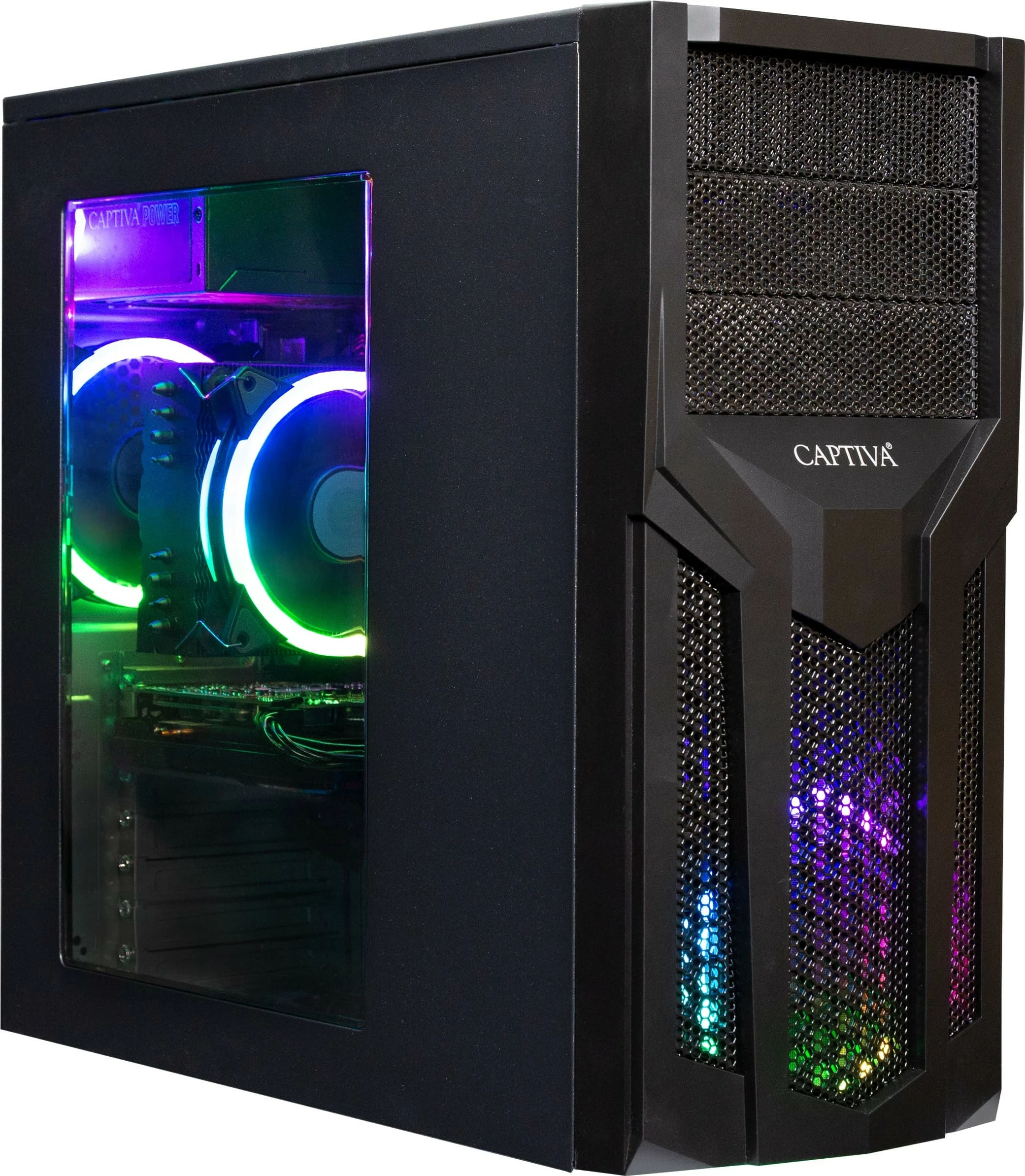 Igralni računalnik Captiva Advanced I80-574, Intel Core i5-14400, 16GB RAM, 500GB SSD, RTX 4060Ti, črn