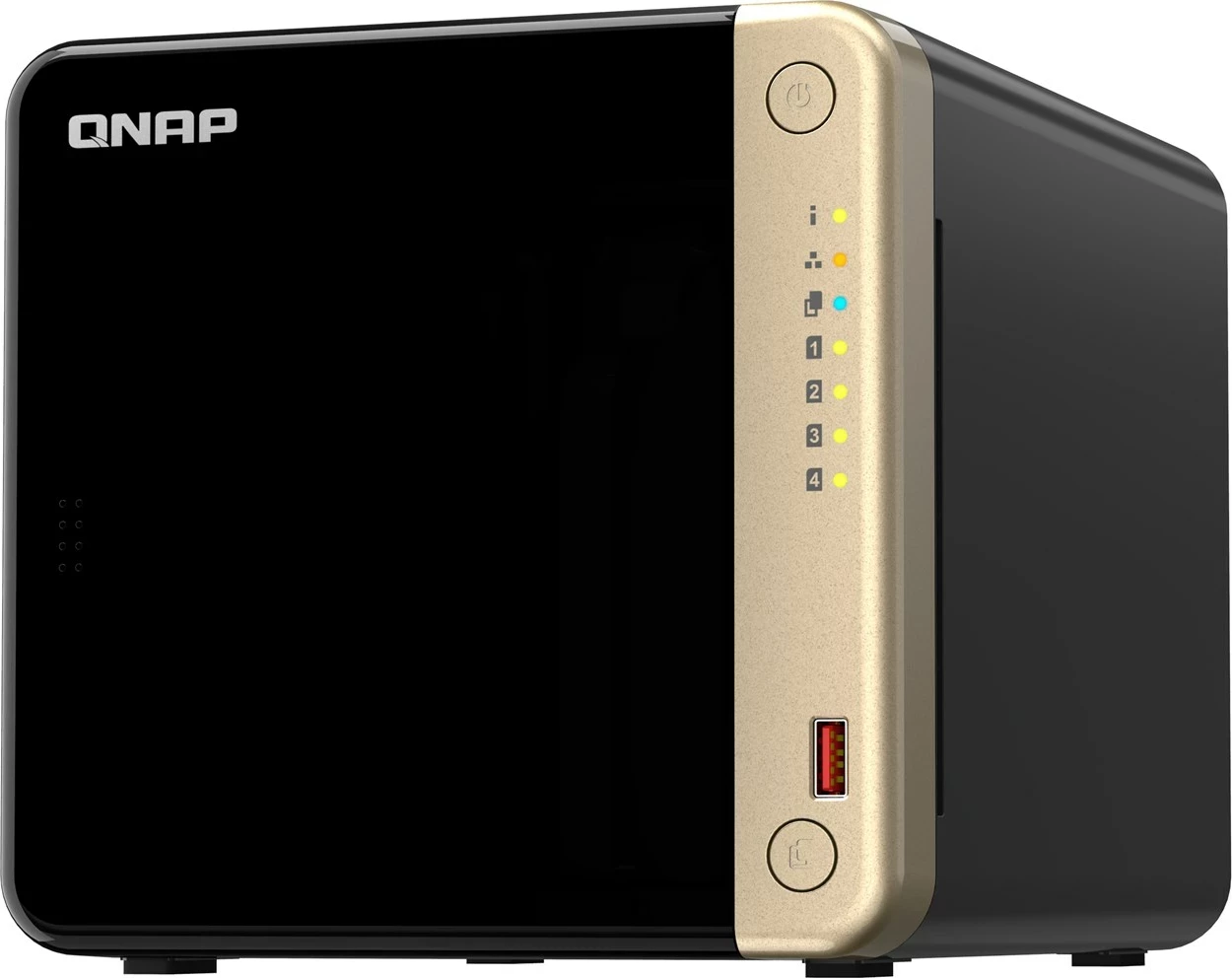 NAS QNAP TS-464, Intel Celeron N5095, 8 GB DDR4 RAM, QNAP QTS, črn