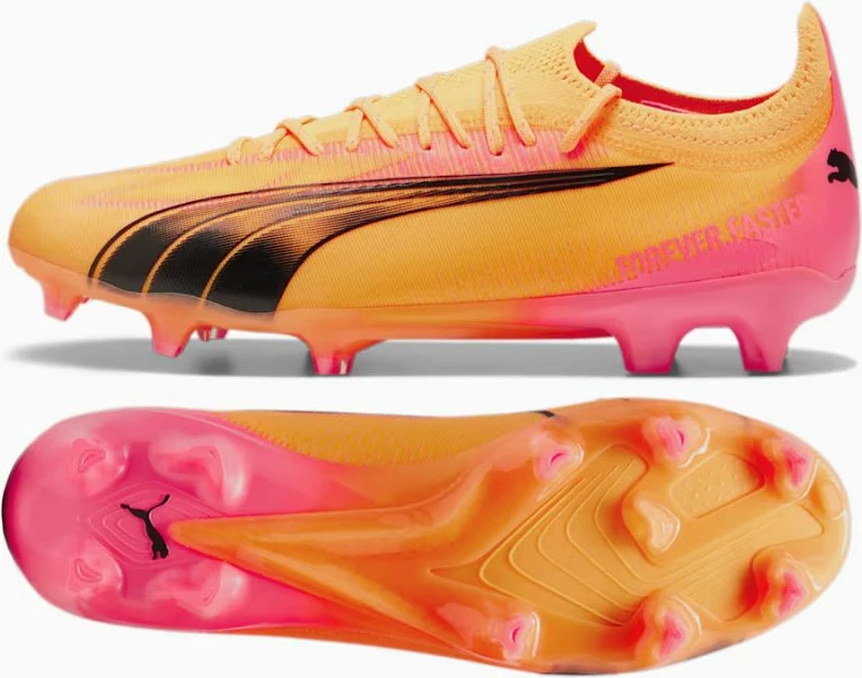 Nogometni čevlji za moške, oranžni Puma Ultra Ultimate M 107744-03