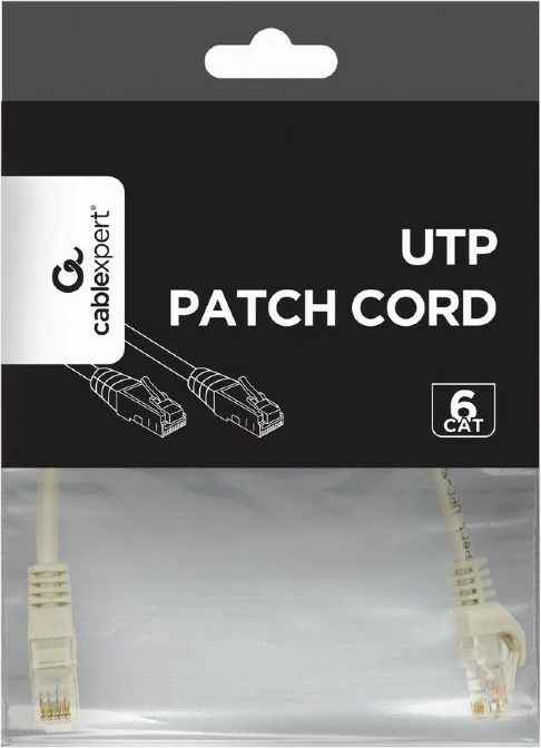 Omrežni kabel Gembird CAT6 PP6U-CU-15M, 15 m, siv