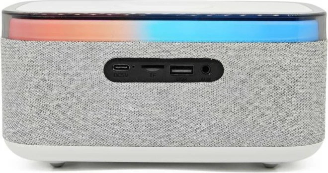 FM radio z budilko, Bluetooth, brezžično polnjenje, Denver, siva