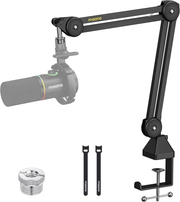 Nastavljiv nosilec za mikrofon Maono BA37, jeklo, črn