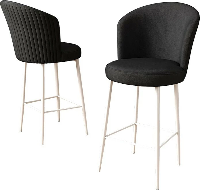 Set barskih stolov (6 kosov), Hanah Home, Alte, črno in belo