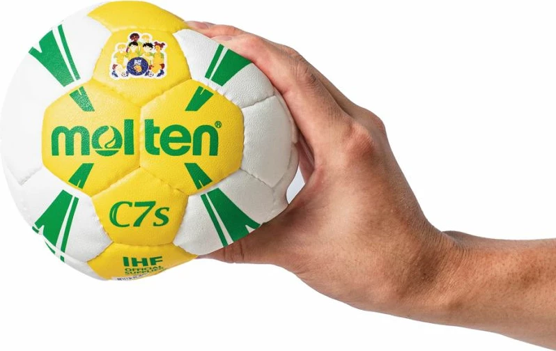 Trening rokometna žoga Molten, bela in rumena