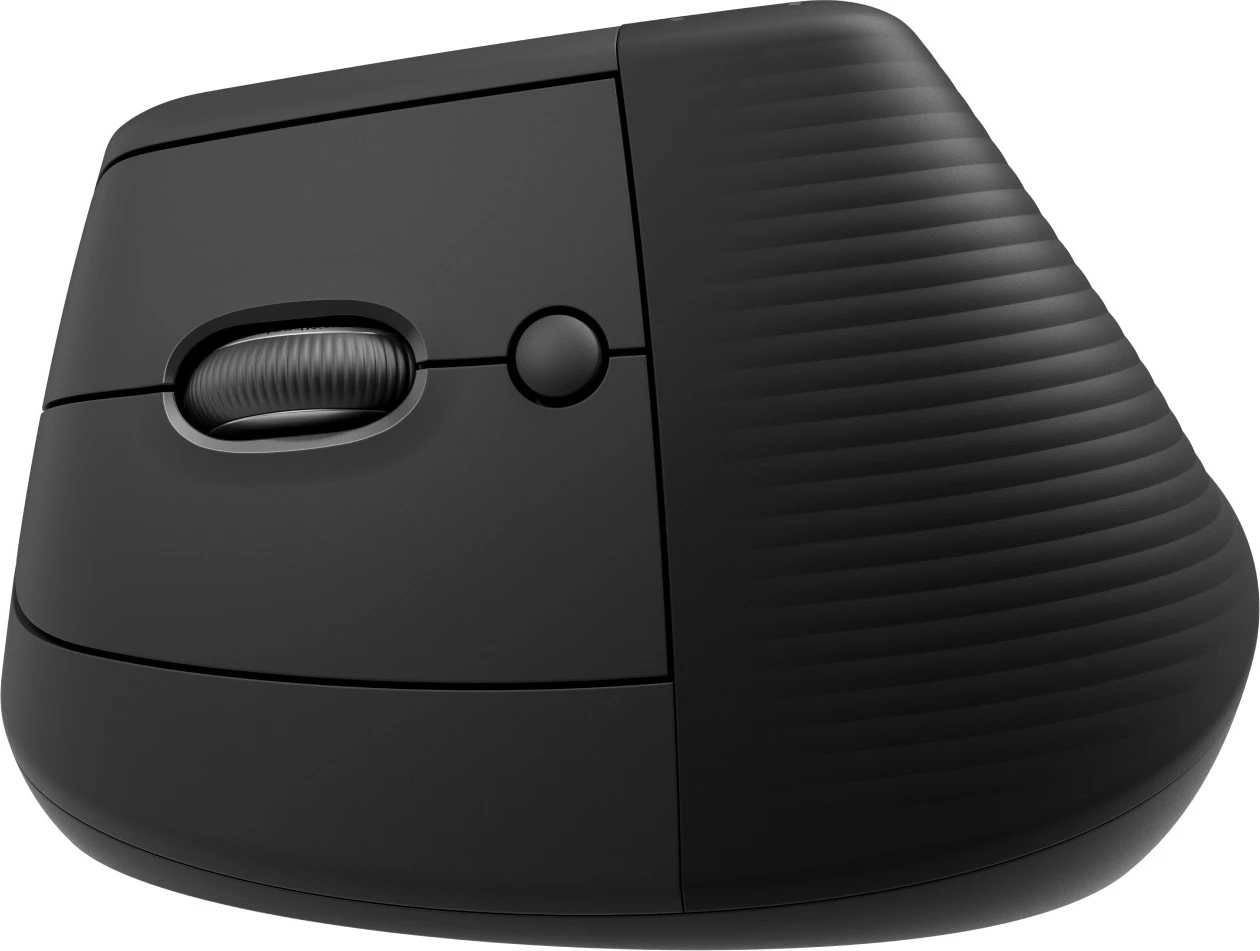 Vertikalni ergonomski miška Logitech Lift, levi, RF brezžično + Bluetooth, 4000 DPI, grafit
