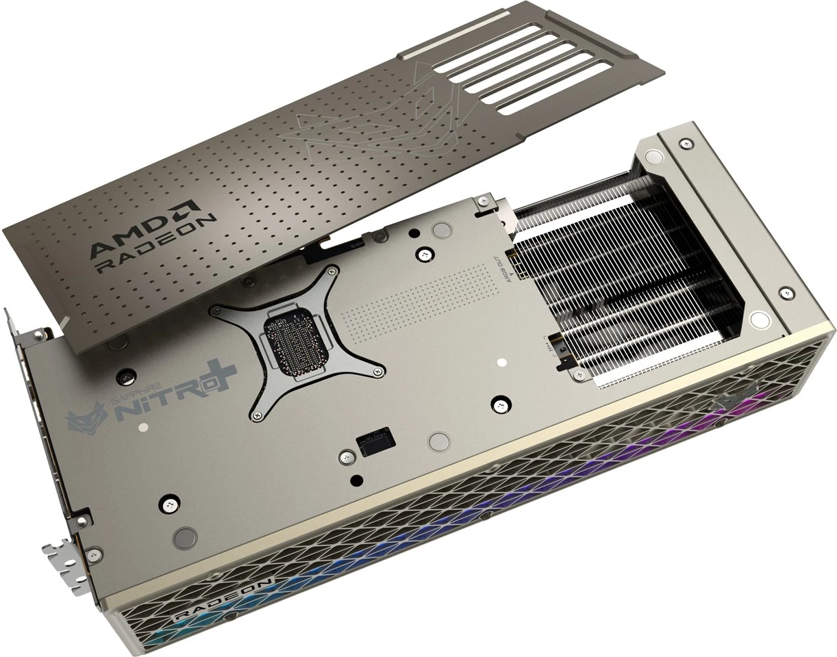 Grafična kartica NITRO+ Radeon RX 9070, 16 GB GDDR6, Sapphire, siva