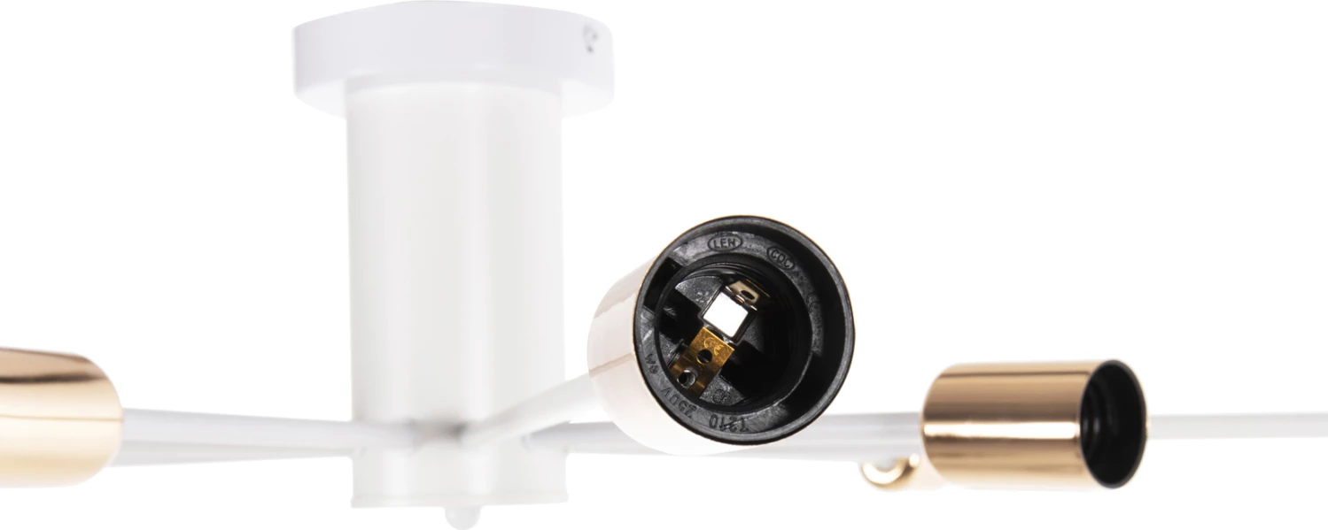 Stropna viseča svetilka z več lučmi FH4122 bela kovina 18.5H cm