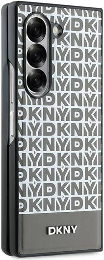 Ovitek za telefon z vzorcem ponovljenih logotipov in spodnjo črto DKNY za Samsung Galaxy Z Fold 6, rjav