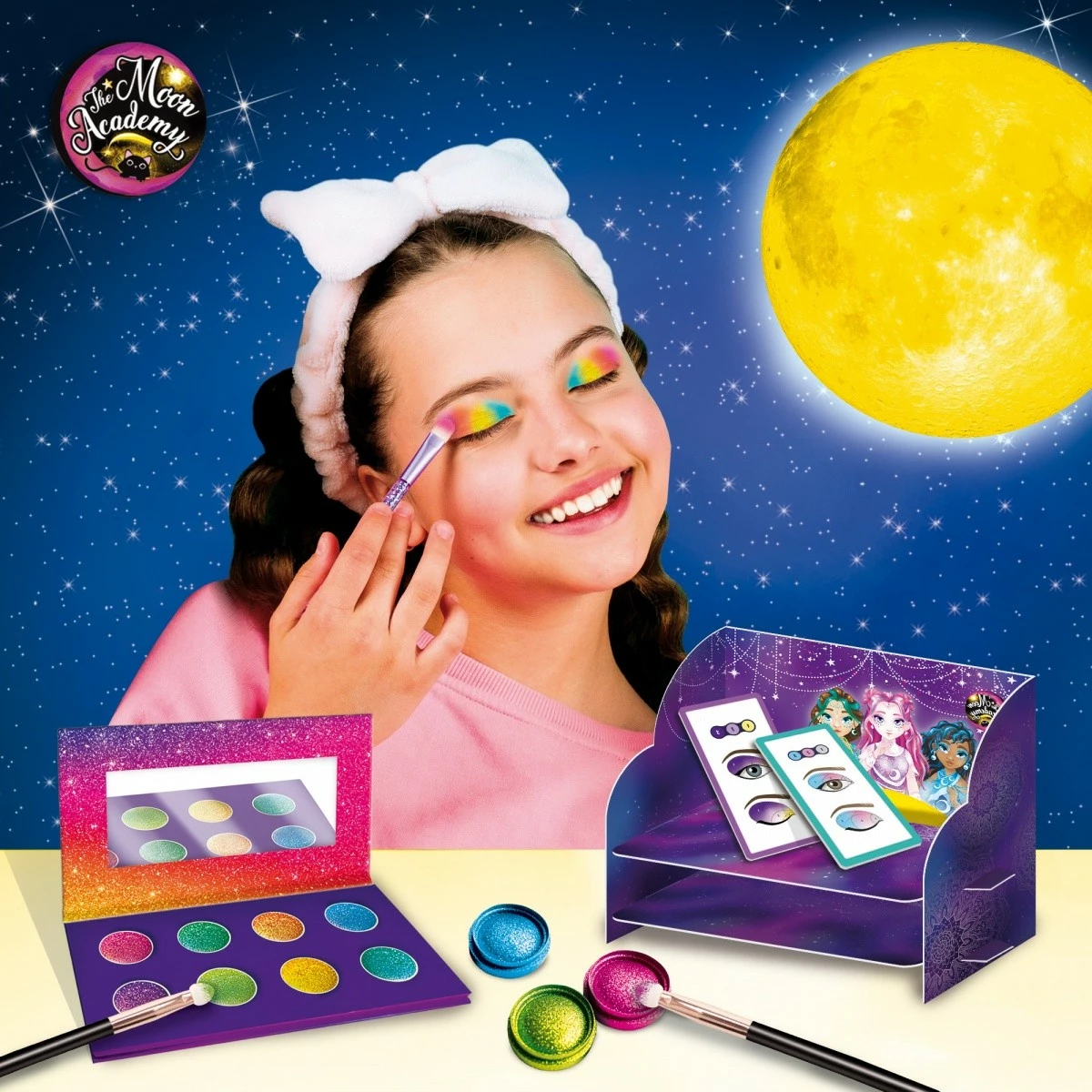 Kreativni set ličil Moon Academy Moonlit Eyeshadow, večbarven