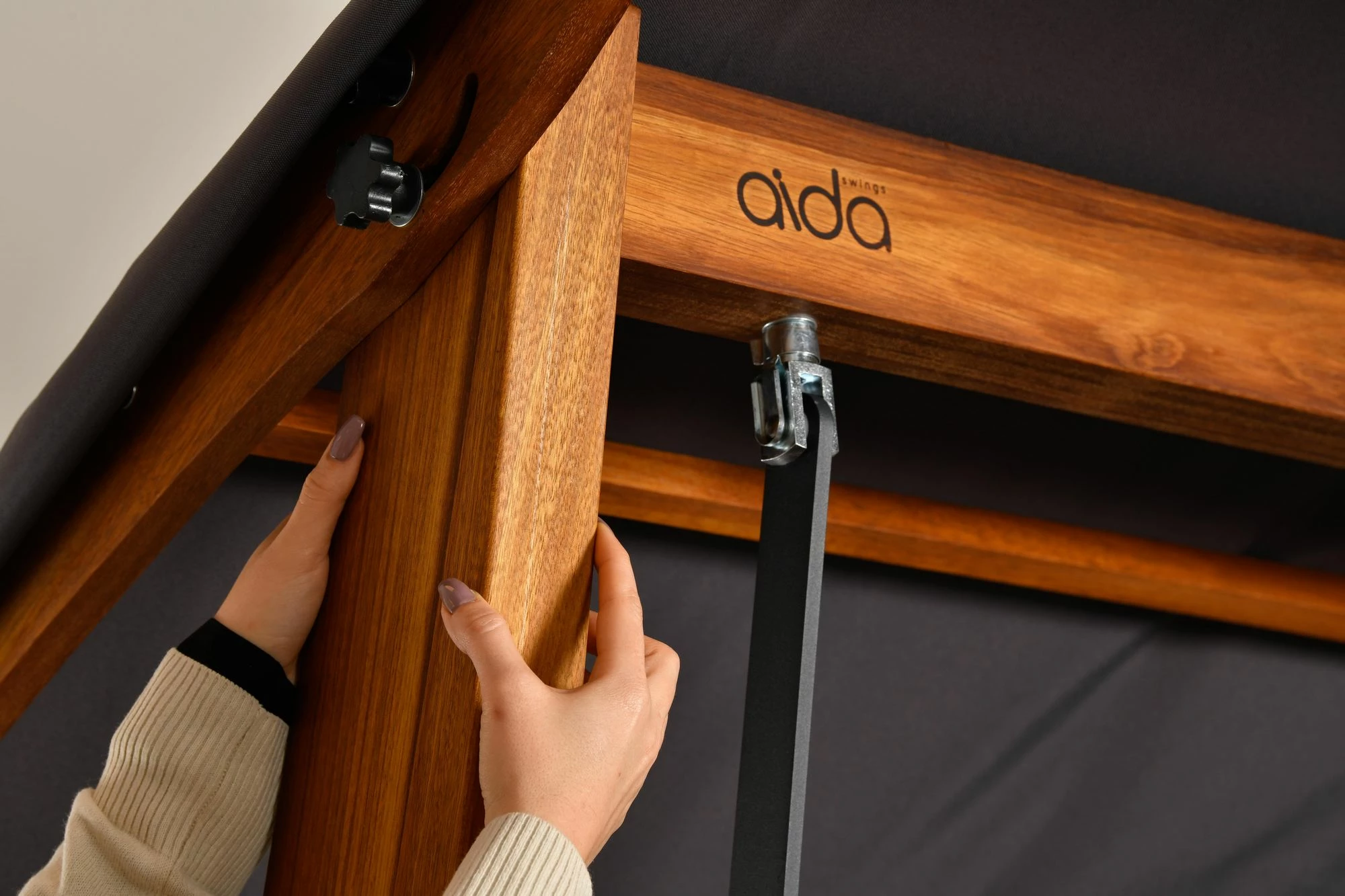 Trosede nihalna vrtna stol, antracit, Skye Decor Luna Deluxe 2600
