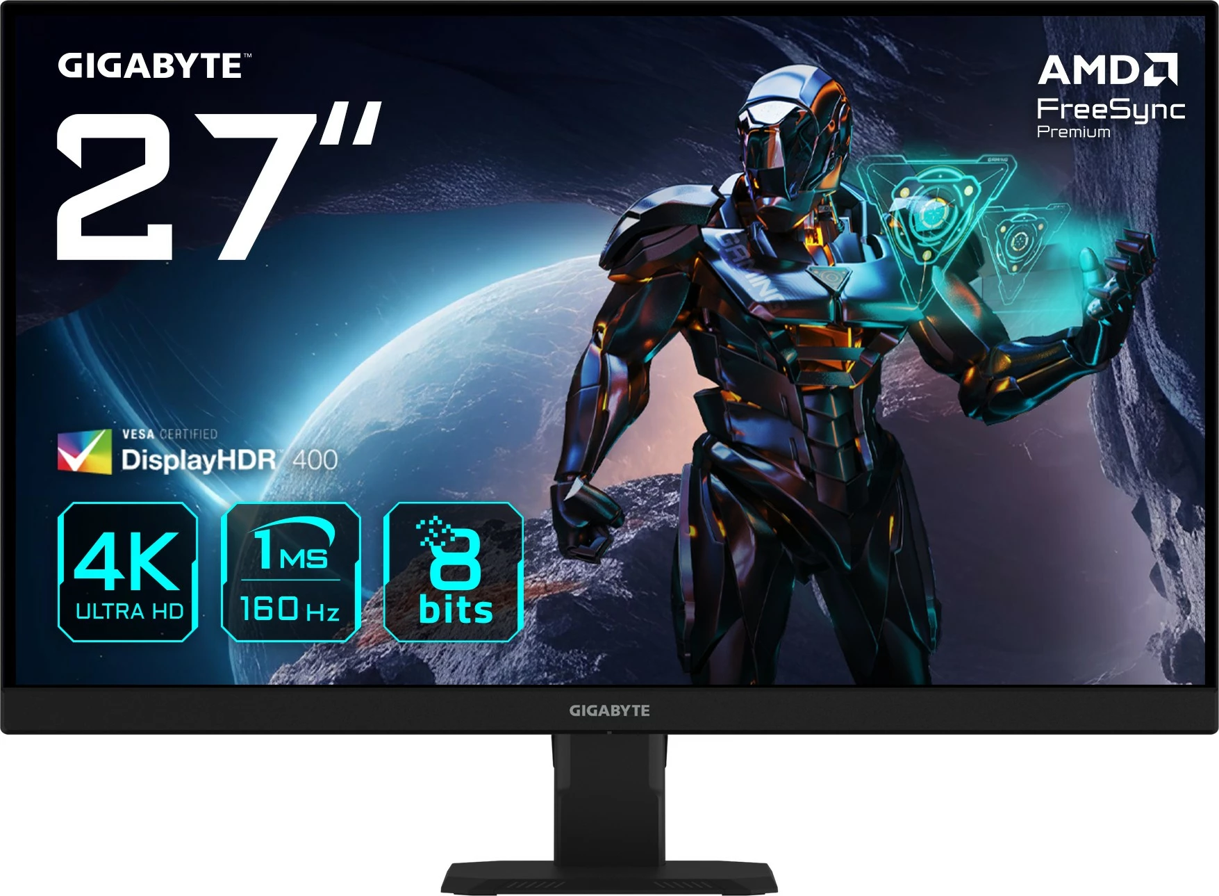 27-palčni 4K UHD monitor, 160Hz, IPS, HDR400, črn Gigabyte GS27U EK