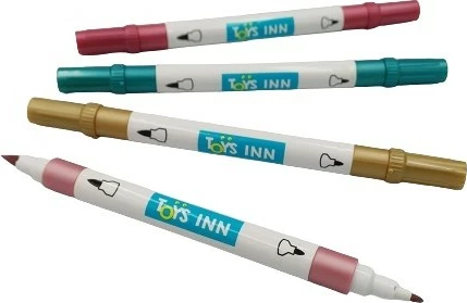 Set metalnih akrilnih markerjev z dvema konicama, Stnux STN9155, 12 kosov