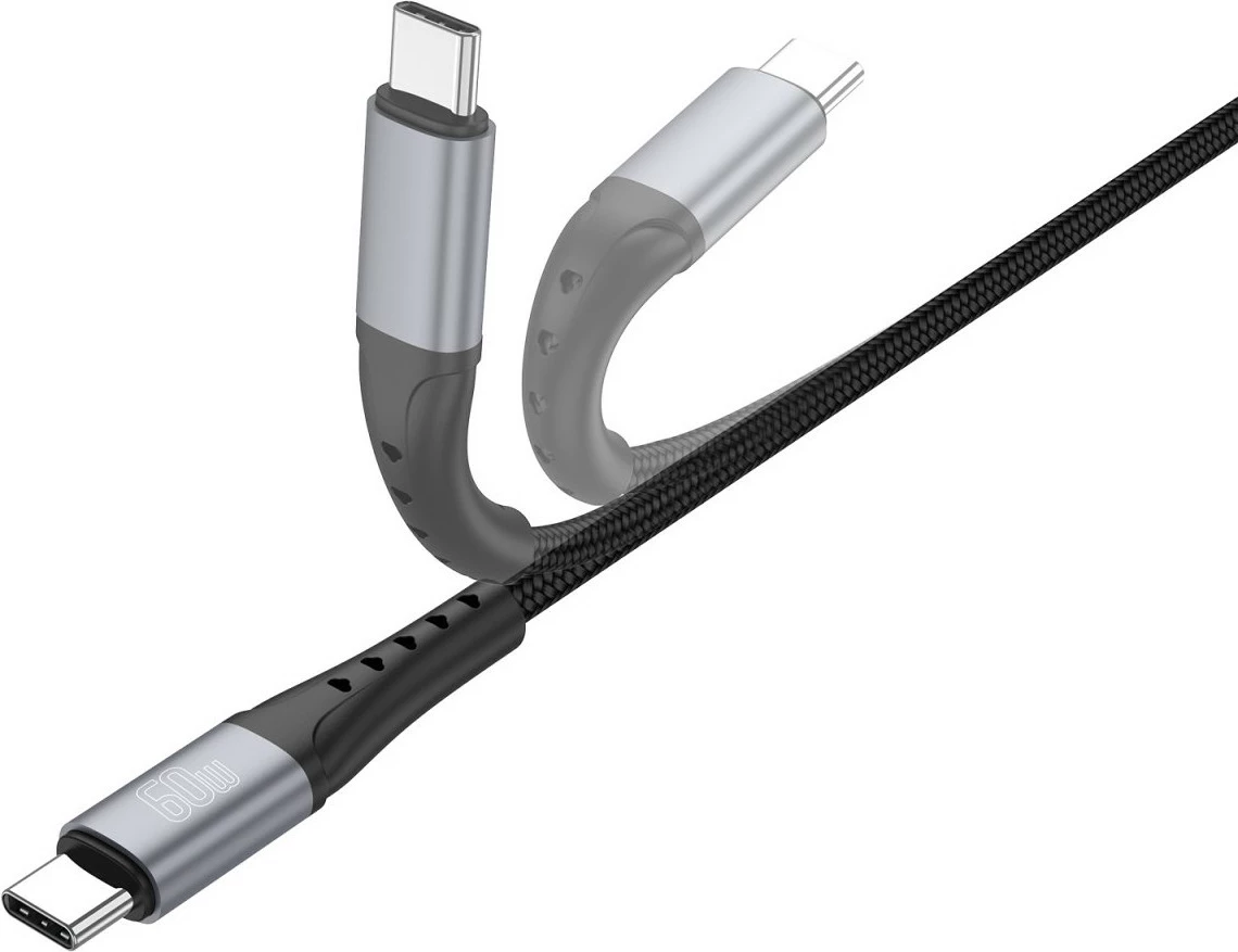 USB-C kabel 4smarts PrimeCord 1,5 m 60W, črn
