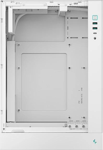 Računalniško ohišje DeepCool CH170 PLUS WH, kaljeno steklo, belo