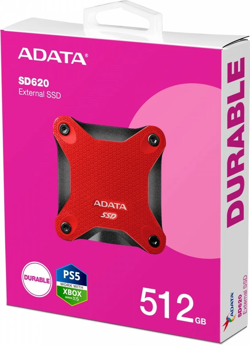 Zunanji SSD Adata SD620, 512 GB, USB 3.2, rdeč
