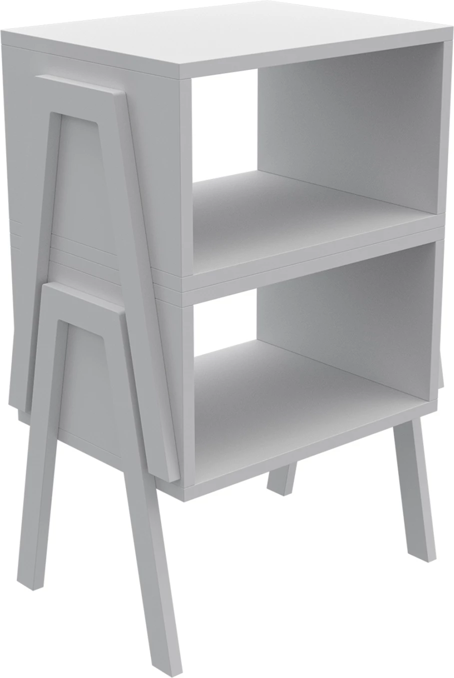 Nočna omarica JAKE FH18182.01 melamin v beli barvi 48x35x49Hcm