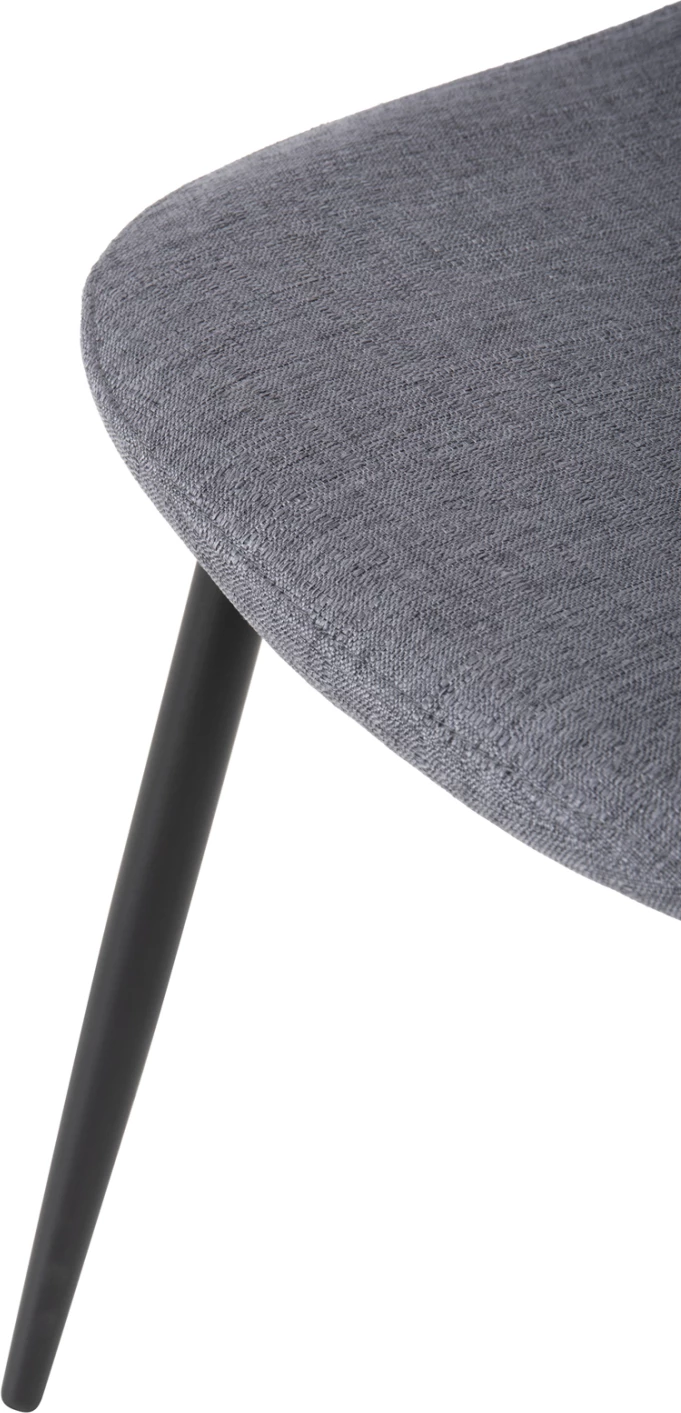 Jedilni stol LEONARDO FH00100.26 sivo blago in črne kovinske noge 42x49,5x89Hcm, set 4 kosov