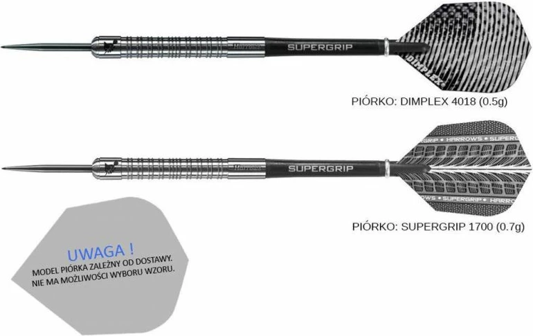 Strele za pikado Supergrip, Harrows, za moške in ženske