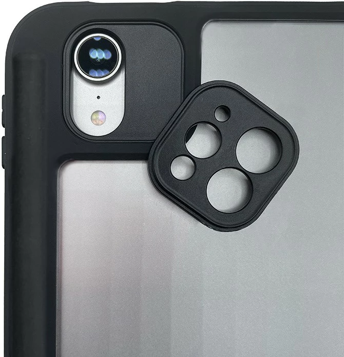 Ovitek za iPad Air 11 M3/M2, iPad Air 10,9 (5. in 4. gen), iPad Pro 11 (2022–2021), črn/prosojen - CRONG PrimeFolio