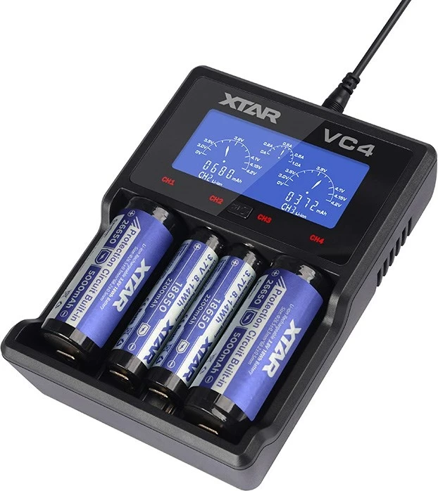 Baterije za domačo uporabo XTAR VC4, USB