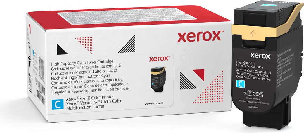 Toner kartuša visoke zmogljivosti Xerox 006R04686 za C410, 7000 strani, cijan