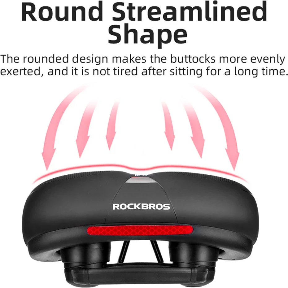 Sedež za kolo Rockbros AQ-6090R, črn in rdeč