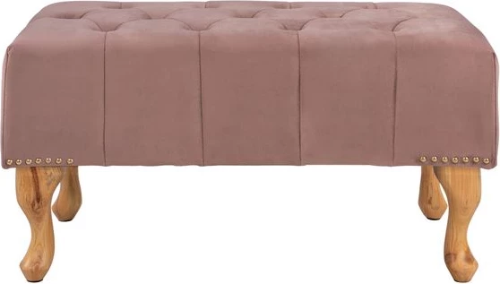 Stolček za noge FH226.05 v prašno rožnati barvi žameta 80x46x42Y cm
