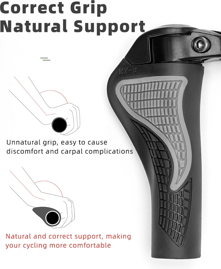 Ročaji za kolo z rogovi, Rockbros BT1007B, črni